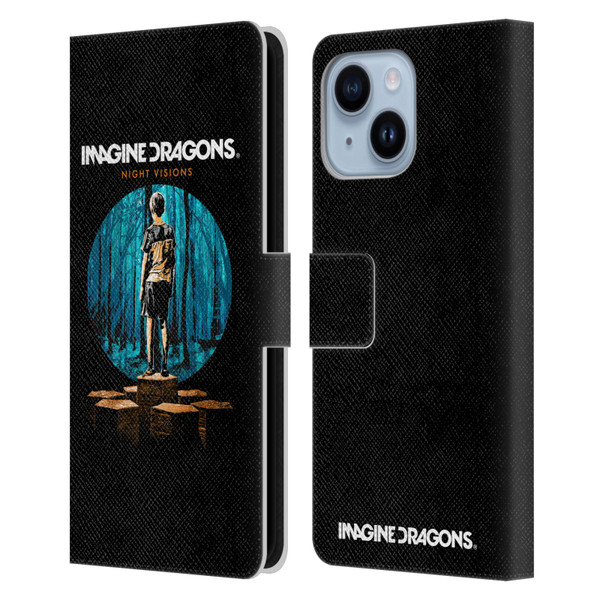 Imagine Dragons Key Art Night Visions Painted Leather Book Wallet Case Cover For Apple iPhone 14 Plus