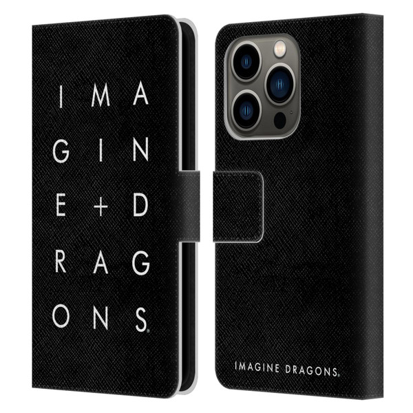Imagine Dragons Key Art Stacked Logo Leather Book Wallet Case Cover For Apple iPhone 14 Pro