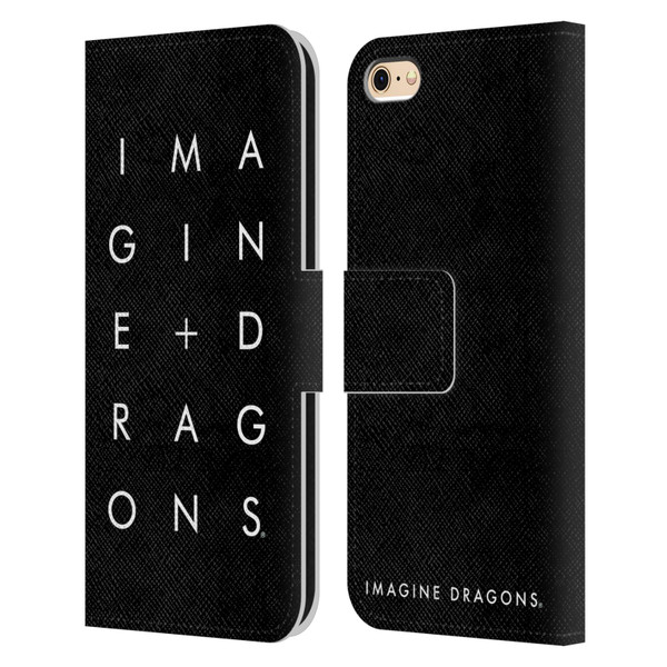 Imagine Dragons Key Art Stacked Logo Leather Book Wallet Case Cover For Apple iPhone 6 / iPhone 6s