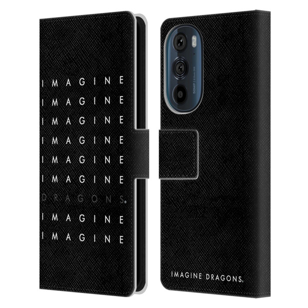 Imagine Dragons Key Art Logo Repeat Leather Book Wallet Case Cover For Motorola Edge 30