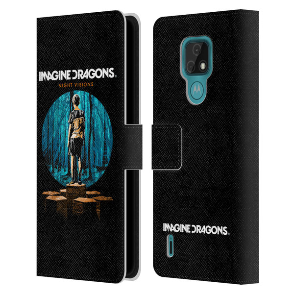 Imagine Dragons Key Art Night Visions Painted Leather Book Wallet Case Cover For Motorola Moto E7