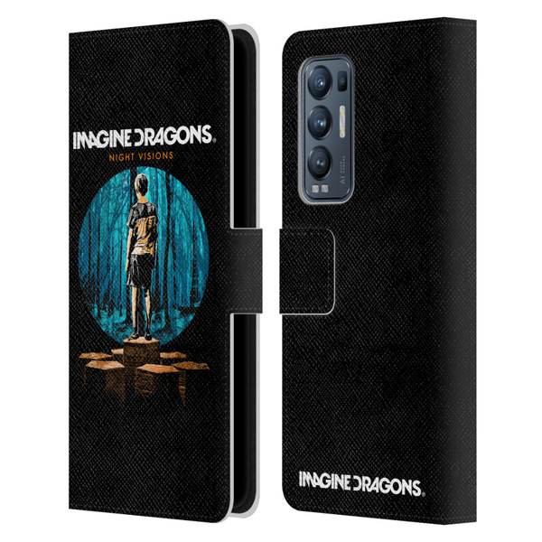 Imagine Dragons Key Art Night Visions Painted Leather Book Wallet Case Cover For OPPO Find X3 Neo / Reno5 Pro+ 5G