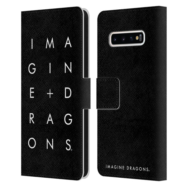 Imagine Dragons Key Art Stacked Logo Leather Book Wallet Case Cover For Samsung Galaxy S10+ / S10 Plus