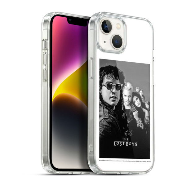 The Lost Boys Characters Poster Black And White Soft Gel Case for Apple iPhone 14 Plus & MagSafe
