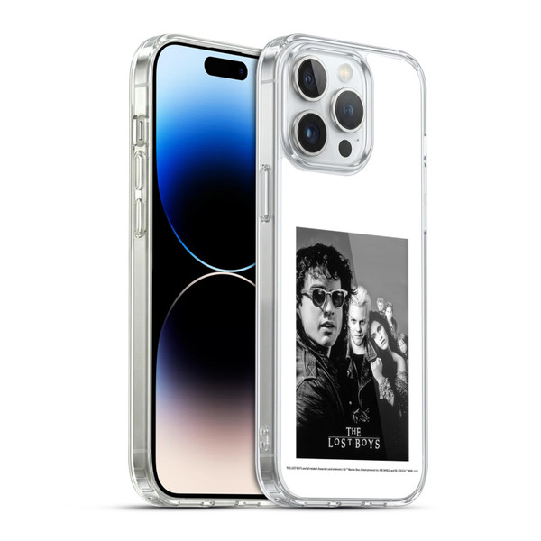 The Lost Boys Characters Poster Black And White Soft Gel Case for Apple iPhone 14 Pro Max & MagSafe