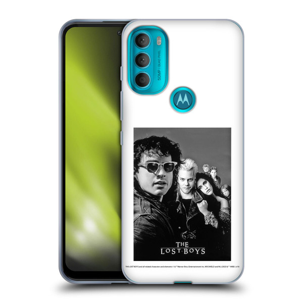 The Lost Boys Characters Poster Black And White Soft Gel Case for Motorola Moto G71 5G