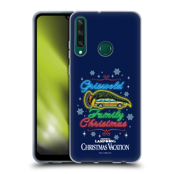 National Lampoon's Christmas Vacation Graphics Neon Lights Soft Gel Case for Huawei Y6p