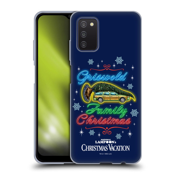 National Lampoon's Christmas Vacation Graphics Neon Lights Soft Gel Case for Samsung Galaxy A03s (2021)
