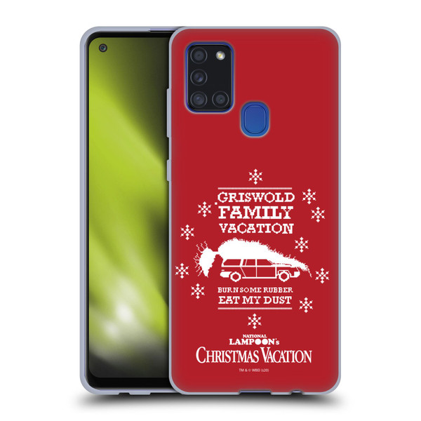 National Lampoon's Christmas Vacation Graphics Knitted Jumper Soft Gel Case for Samsung Galaxy A21s (2020)