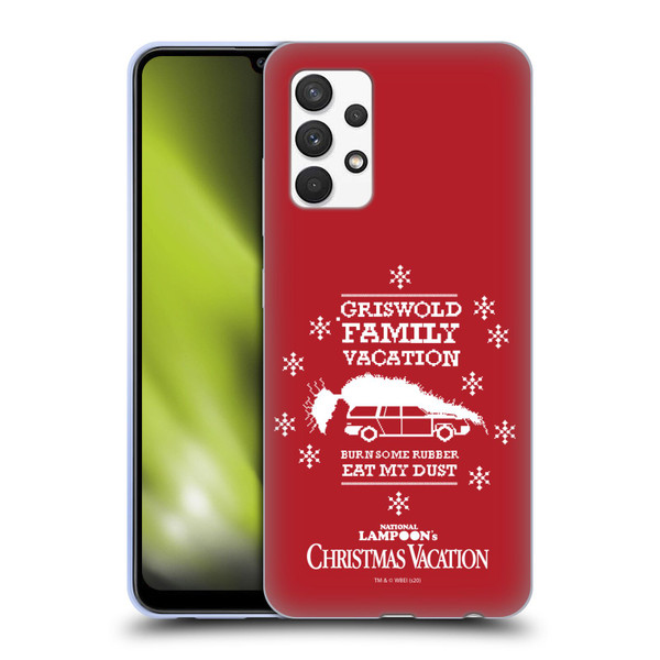 National Lampoon's Christmas Vacation Graphics Knitted Jumper Soft Gel Case for Samsung Galaxy A32 (2021)