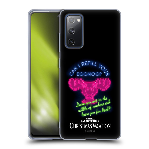National Lampoon's Christmas Vacation Graphics Eggnog Quote Soft Gel Case for Samsung Galaxy S20 FE / 5G