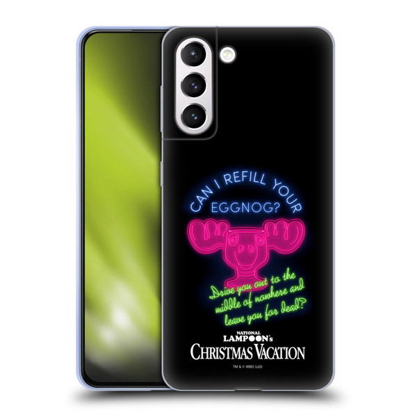 National Lampoon's Christmas Vacation Graphics Eggnog Quote Soft Gel Case for Samsung Galaxy S21+ 5G