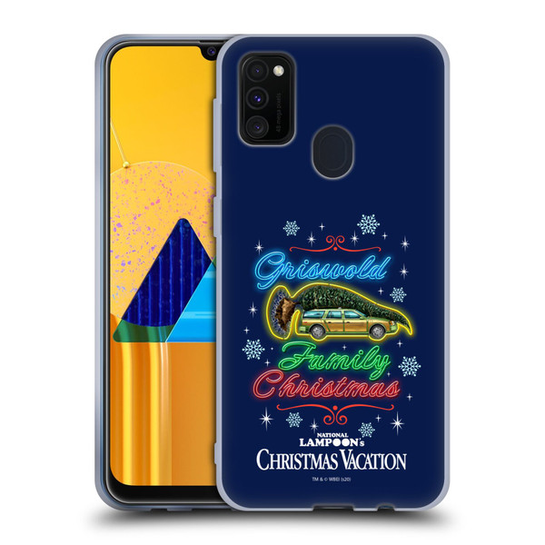 National Lampoon's Christmas Vacation Graphics Neon Lights Soft Gel Case for Samsung Galaxy M30s (2019)/M21 (2020)