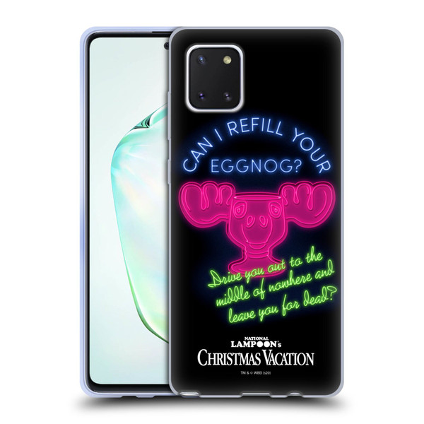 National Lampoon's Christmas Vacation Graphics Eggnog Quote Soft Gel Case for Samsung Galaxy Note10 Lite