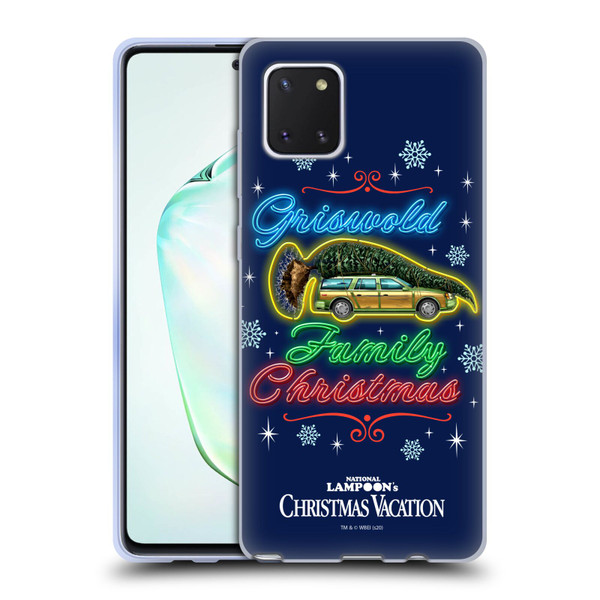National Lampoon's Christmas Vacation Graphics Neon Lights Soft Gel Case for Samsung Galaxy Note10 Lite