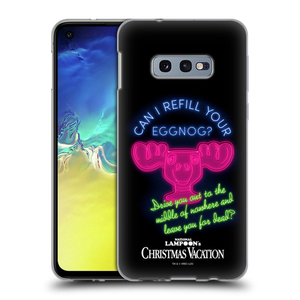 National Lampoon's Christmas Vacation Graphics Eggnog Quote Soft Gel Case for Samsung Galaxy S10e