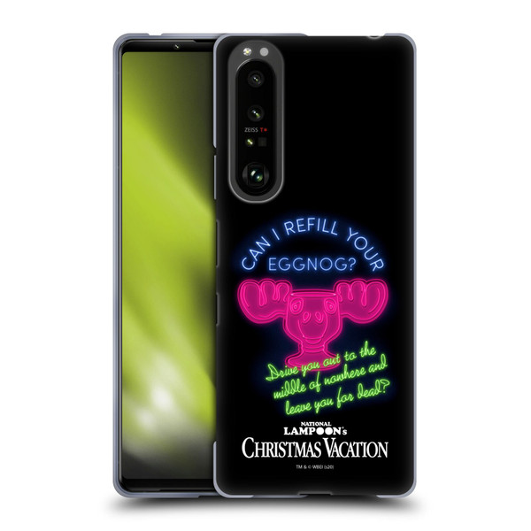 National Lampoon's Christmas Vacation Graphics Eggnog Quote Soft Gel Case for Sony Xperia 1 III