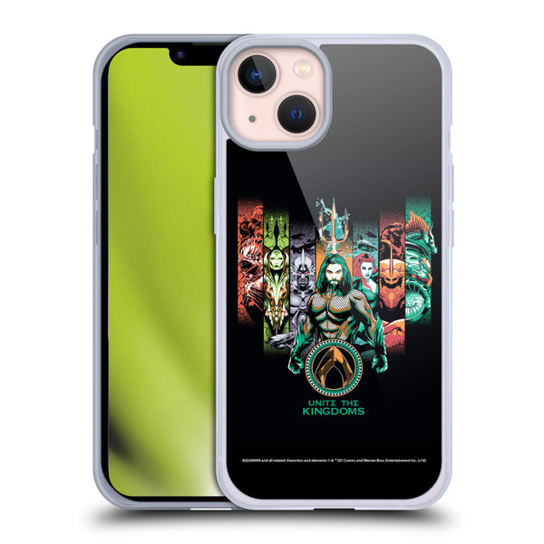 Aquaman Movie Graphics Unite The Kingdoms Soft Gel Case for Apple iPhone 13