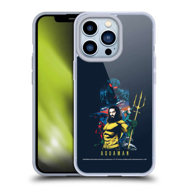 Aquaman Movie Graphics Poster Soft Gel Case for Apple iPhone 13 Pro