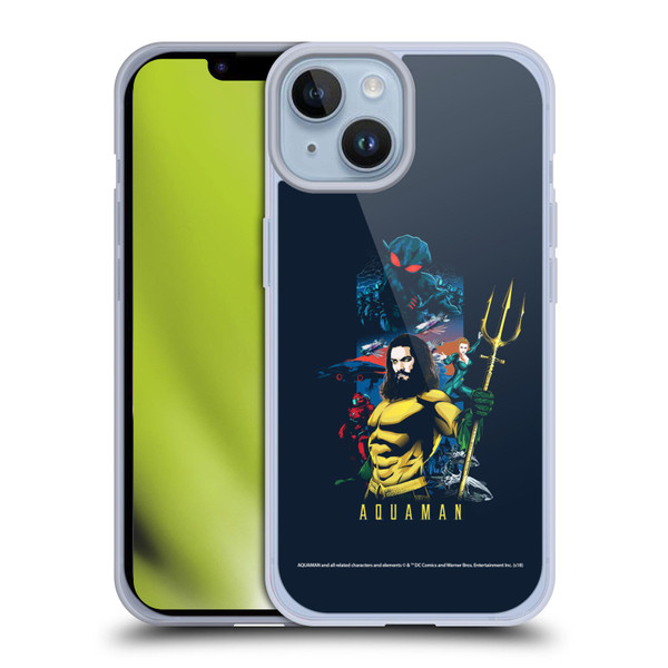 Aquaman Movie Graphics Poster Soft Gel Case for Apple iPhone 14