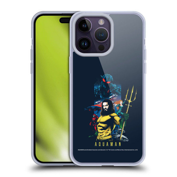 Aquaman Movie Graphics Poster Soft Gel Case for Apple iPhone 14 Pro Max