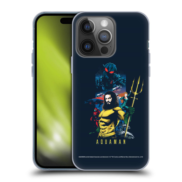 Aquaman Movie Graphics Poster Soft Gel Case for Apple iPhone 14 Pro