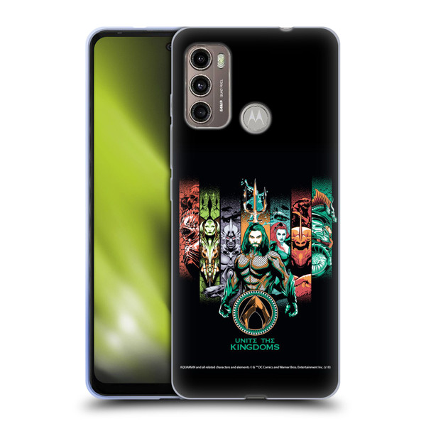 Aquaman Movie Graphics Unite The Kingdoms Soft Gel Case for Motorola Moto G60 / Moto G40 Fusion