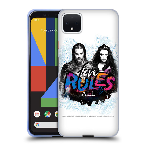 Aquaman Movie Graphics Love Rules All Soft Gel Case for Google Pixel 4 XL