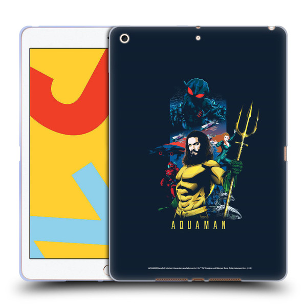 Aquaman Movie Graphics Poster Soft Gel Case for Apple iPad 10.2 2019/2020/2021