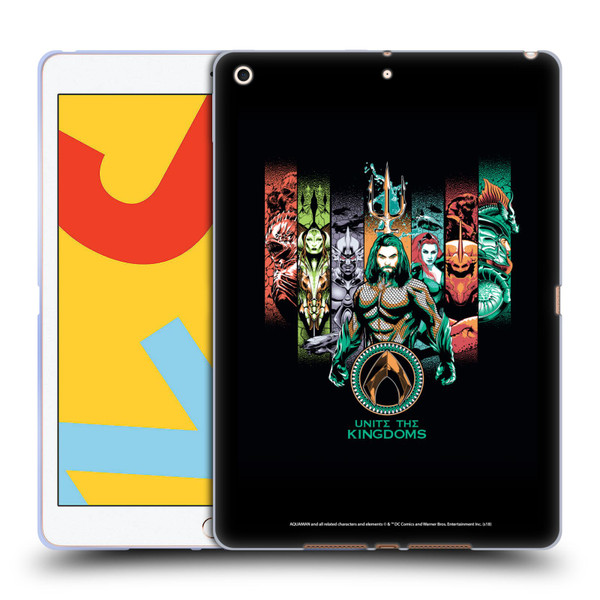 Aquaman Movie Graphics Unite The Kingdoms Soft Gel Case for Apple iPad 10.2 2019/2020/2021