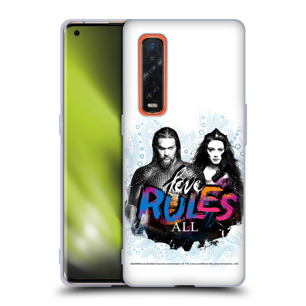 Aquaman Movie Graphics Love Rules All Soft Gel Case for OPPO Find X2 Pro 5G