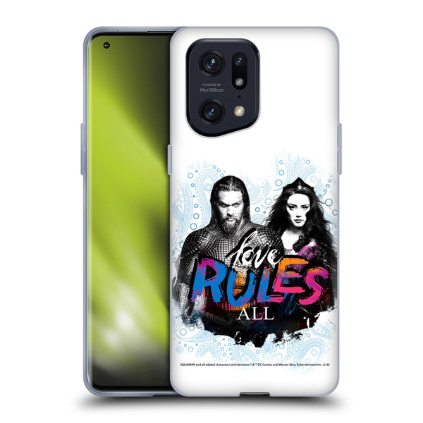 Aquaman Movie Graphics Love Rules All Soft Gel Case for OPPO Find X5 Pro