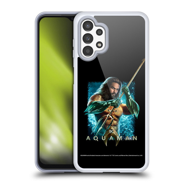 Aquaman Movie Graphics Trident of Atlan 1 Soft Gel Case for Samsung Galaxy A13 (2022)