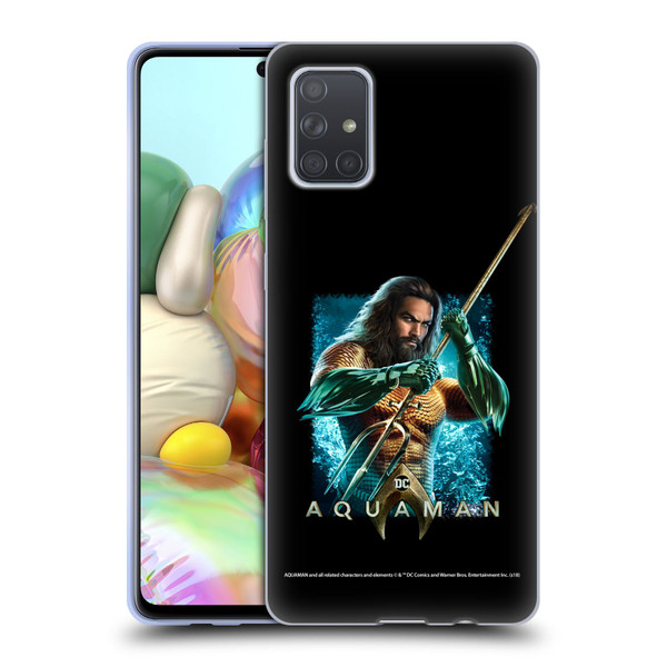 Aquaman Movie Graphics Trident of Atlan 1 Soft Gel Case for Samsung Galaxy A71 (2019)