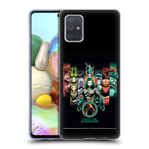 Aquaman Movie Graphics Unite The Kingdoms Soft Gel Case for Samsung Galaxy A71 (2019)