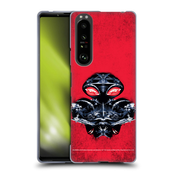 Aquaman Movie Graphics Black Manta Distressed Look Soft Gel Case for Sony Xperia 1 III