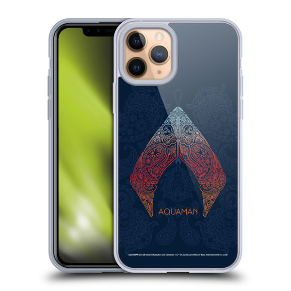 Aquaman Movie Logo Paisley Soft Gel Case for Apple iPhone 11 Pro