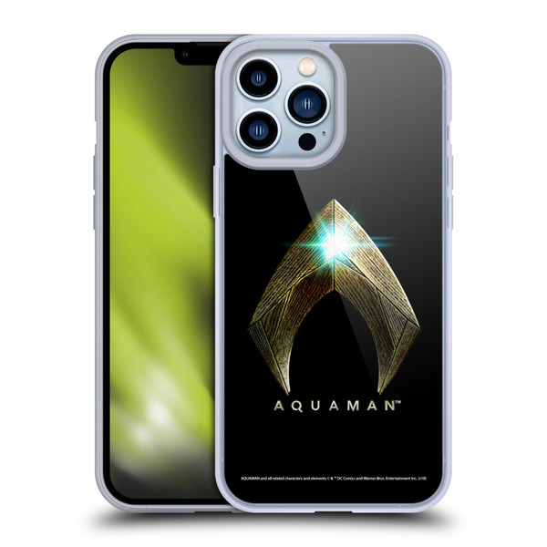 Aquaman Movie Logo Main Black Soft Gel Case for Apple iPhone 13 Pro Max