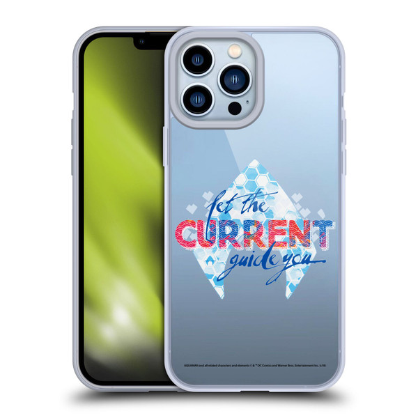 Aquaman Movie Logo Typography Soft Gel Case for Apple iPhone 13 Pro Max