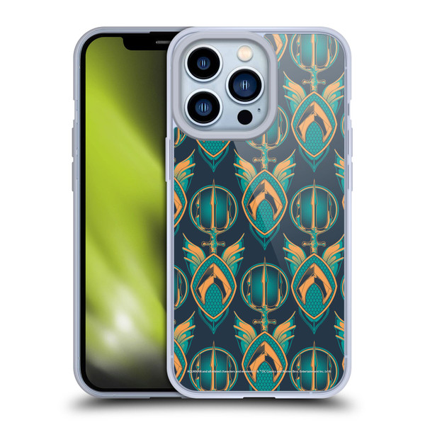 Aquaman Movie Logo Pattern Soft Gel Case for Apple iPhone 13 Pro