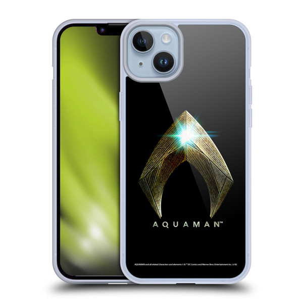Aquaman Movie Logo Main Black Soft Gel Case for Apple iPhone 14 Plus