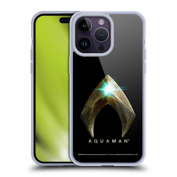 Aquaman Movie Logo Main Black Soft Gel Case for Apple iPhone 14 Pro Max