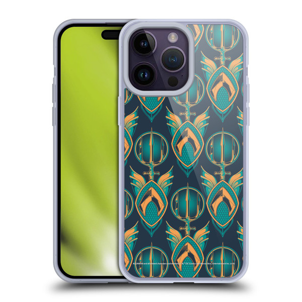 Aquaman Movie Logo Pattern Soft Gel Case for Apple iPhone 14 Pro Max