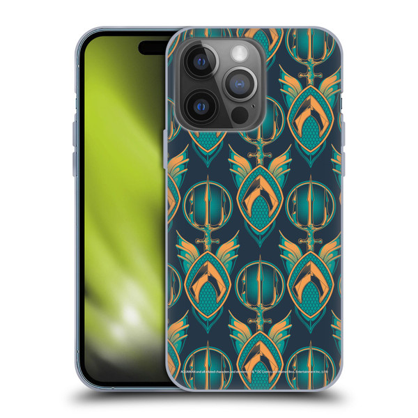 Aquaman Movie Logo Pattern Soft Gel Case for Apple iPhone 14 Pro