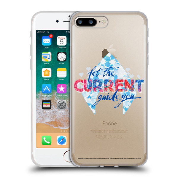 Aquaman Movie Logo Typography Soft Gel Case for Apple iPhone 7 Plus / iPhone 8 Plus