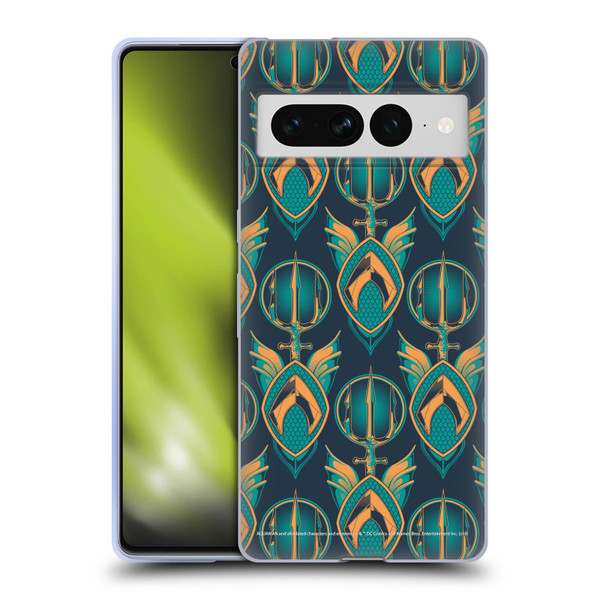 Aquaman Movie Logo Pattern Soft Gel Case for Google Pixel 7 Pro
