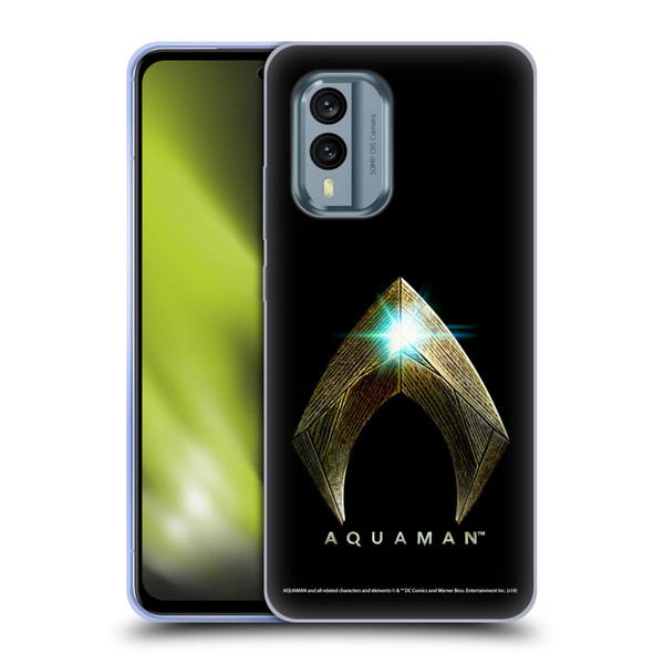 Aquaman Movie Logo Main Black Soft Gel Case for Nokia X30