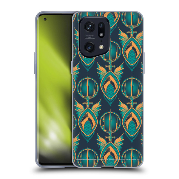 Aquaman Movie Logo Pattern Soft Gel Case for OPPO Find X5 Pro