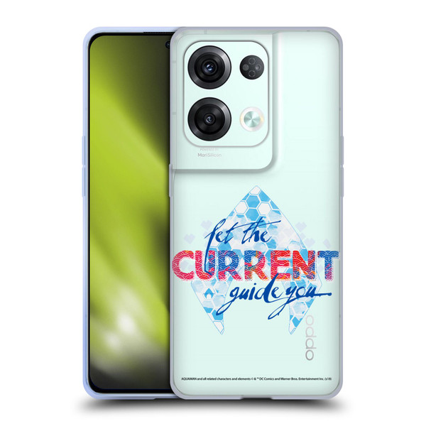 Aquaman Movie Logo Typography Soft Gel Case for OPPO Reno8 Pro