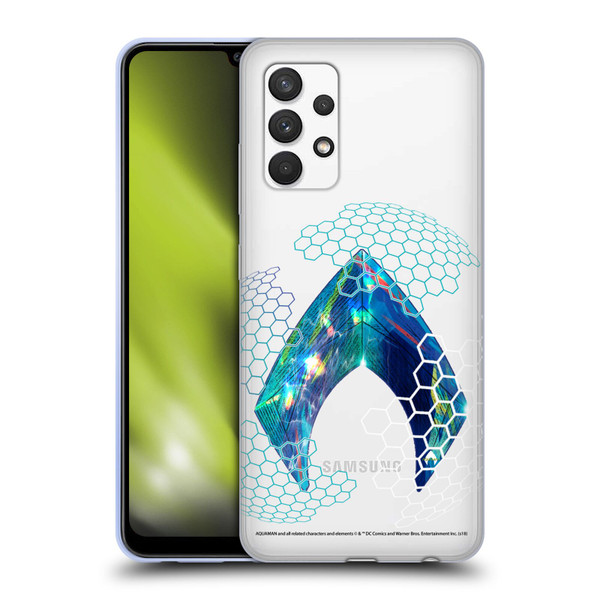 Aquaman Movie Logo Holographic Print Soft Gel Case for Samsung Galaxy A32 (2021)